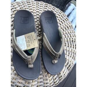 REEF Cushion ortho bounce Bonzer mens 10 Sandals - CJ5506 - brown excellent